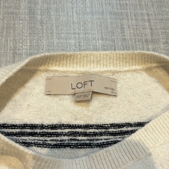 Ann Taylor LOFT Boatneck Sweater in Stripe - Picture 2 of 4